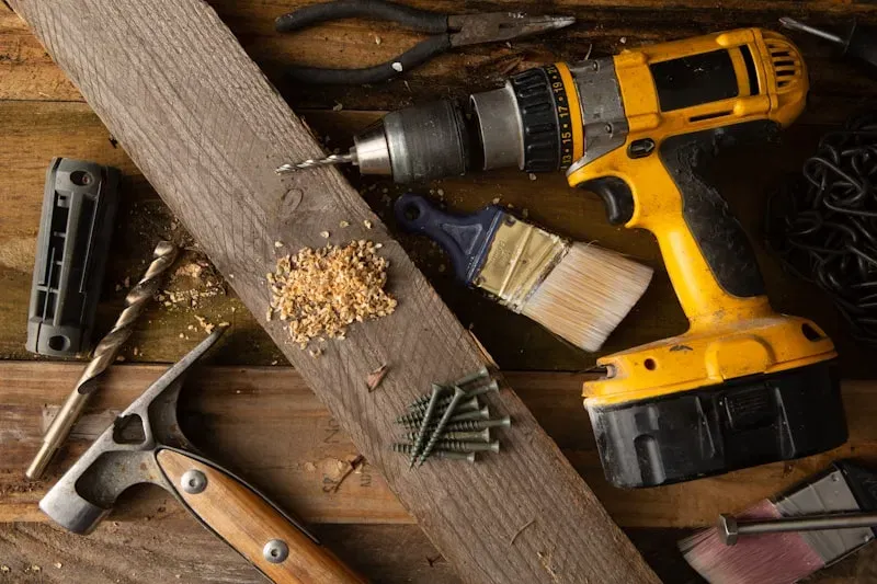 Professional repair tools on a workbench